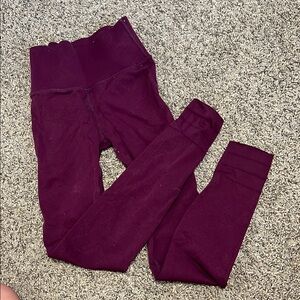 Fabletics Burgandy Purple Stretch Leggings